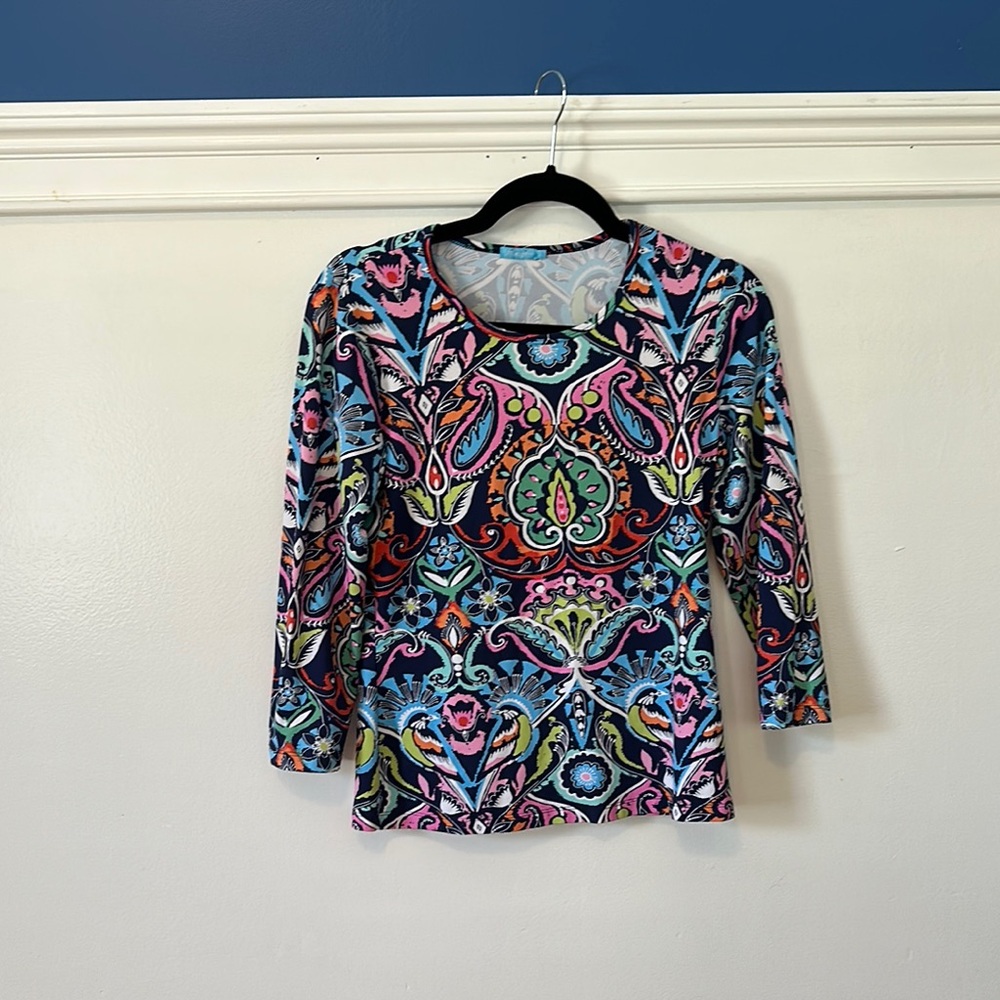 J. McLaughlin Multicolor Paisley Women's shirt 👚